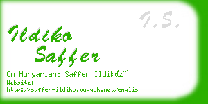 ildiko saffer business card